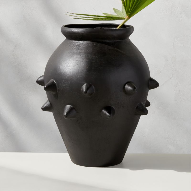 Mosi Black Cast Aluminum Outdoor Planter/Vase - image 3 of 12