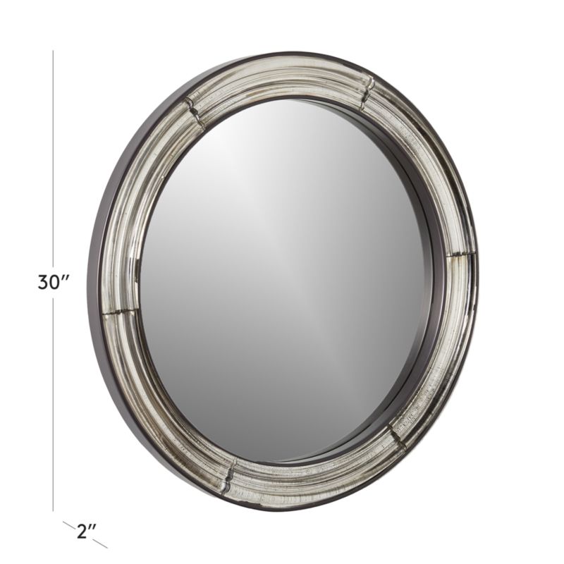 View Mossoro Cast Glass Round Wall Mirror 30" - image 3 of 7