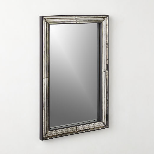 Mossoro Cast Glass Rectangular Wall Mirror 24''x36''