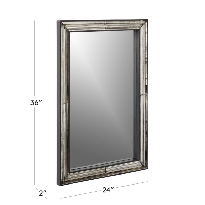 View Mossoro Cast Glass Rectangular Wall Mirror 24''x36'' - image 3 of 6