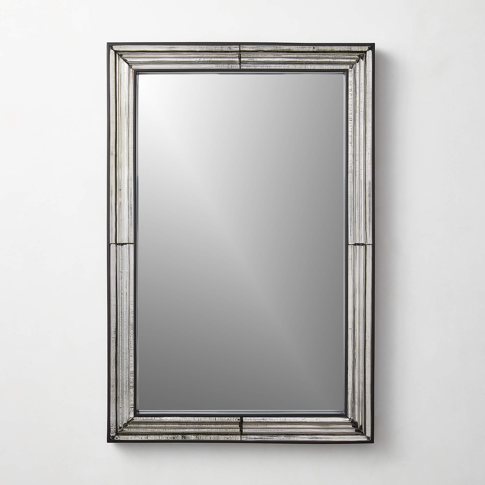 Mossoro Cast Glass Rectangular Wall Mirror 24''x36'' CB2