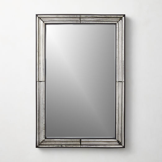 Mossoro Cast Glass Rectangular Wall Mirror 24''x36''