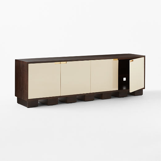 Moti 86" Brown and White Wood Media Console