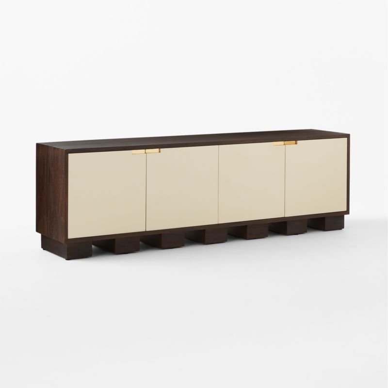 Moti 86" Brown and White Wood Media Console - image 5 of 10