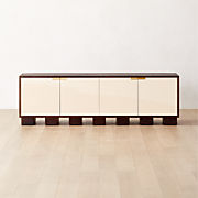 Roane 80" Black Oak Media Console