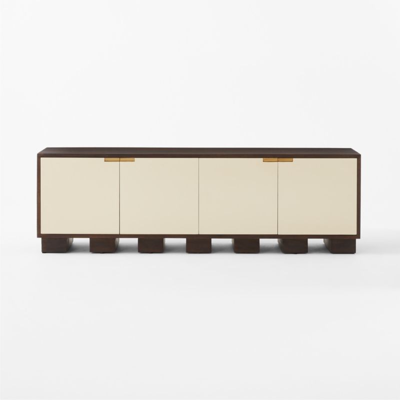 Moti 86" Brown and White Wood Media Console - image 4 of 10