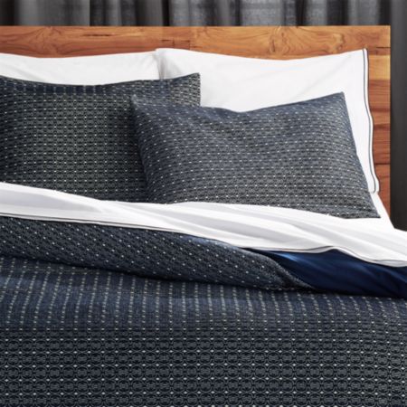 Moura Chenille Navy King Duvet Cover Reviews Cb2