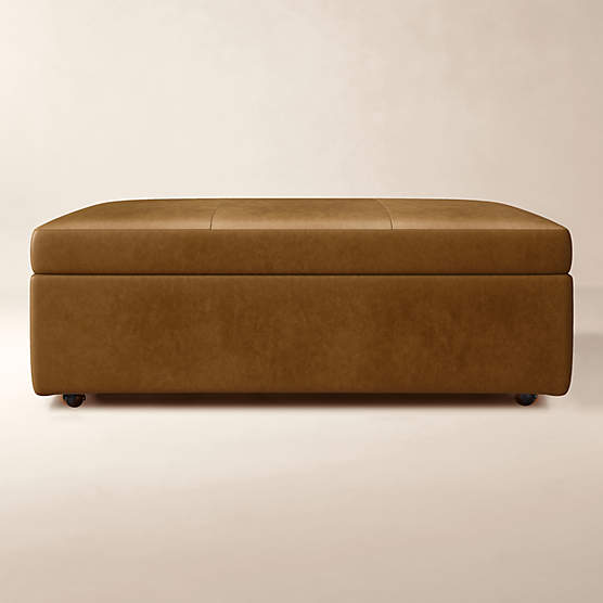 Movie Leather Ottoman