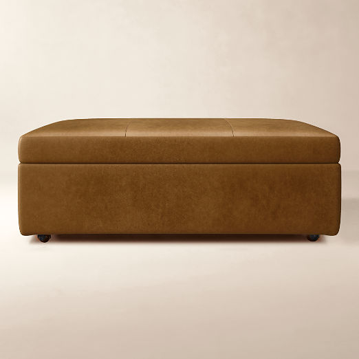Movie Leather Ottoman