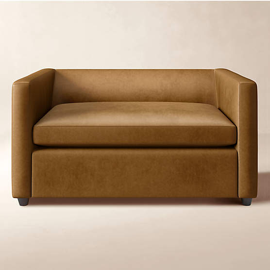 Movie 56" Leather Sleeper Sofa