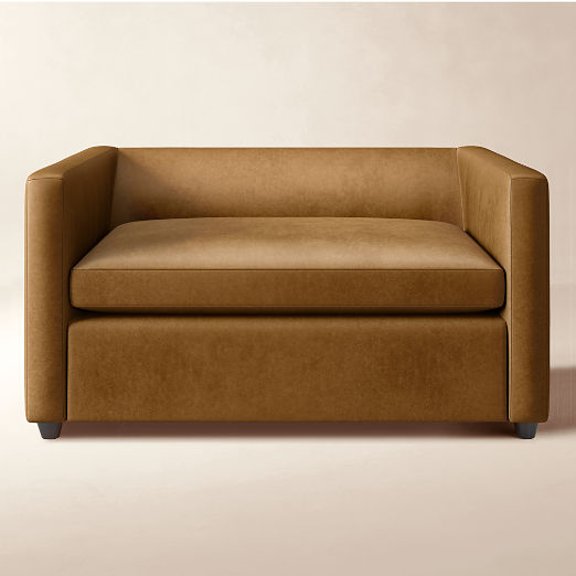 Movie 56" Leather Sleeper Sofa