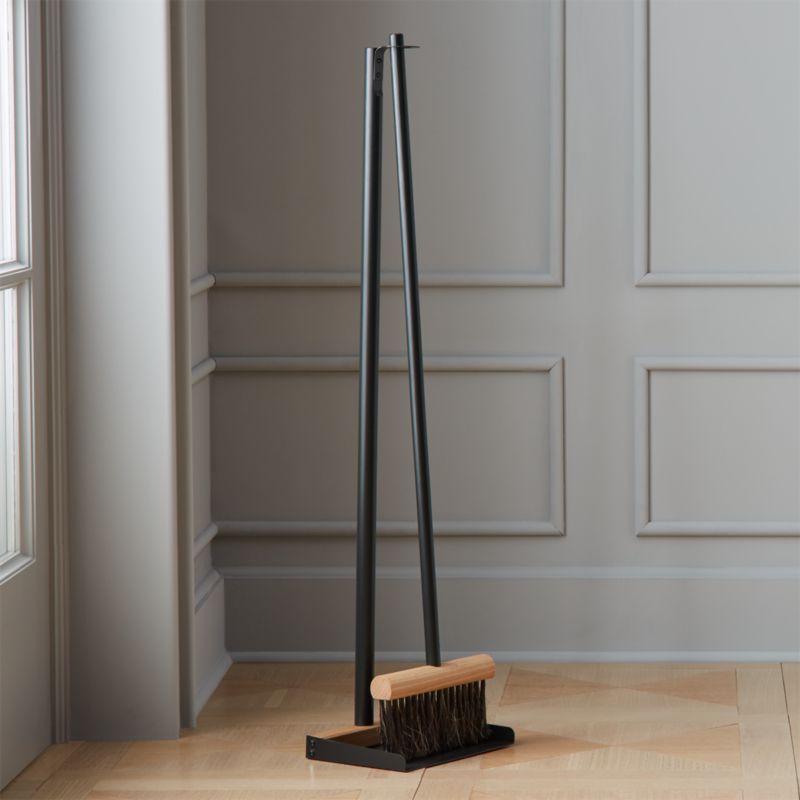View Mr. and Mrs. Clynk Black Broom and Dustpan Set details