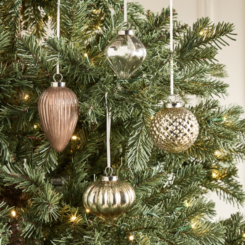 Marlowe Mixed Metallic 3" Christmas Tree Ornament Set of 4 - image 1 of 3