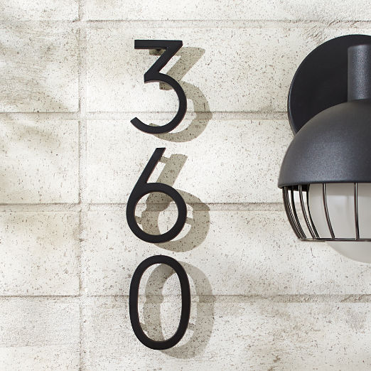 Aurele 4" Matte Black House Numbers