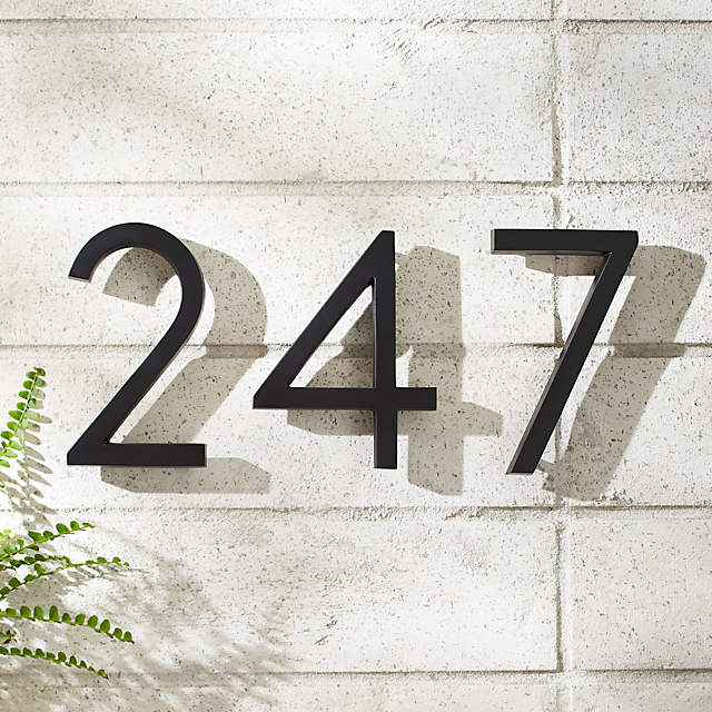 Aurele 6 Matte Black House Numbers