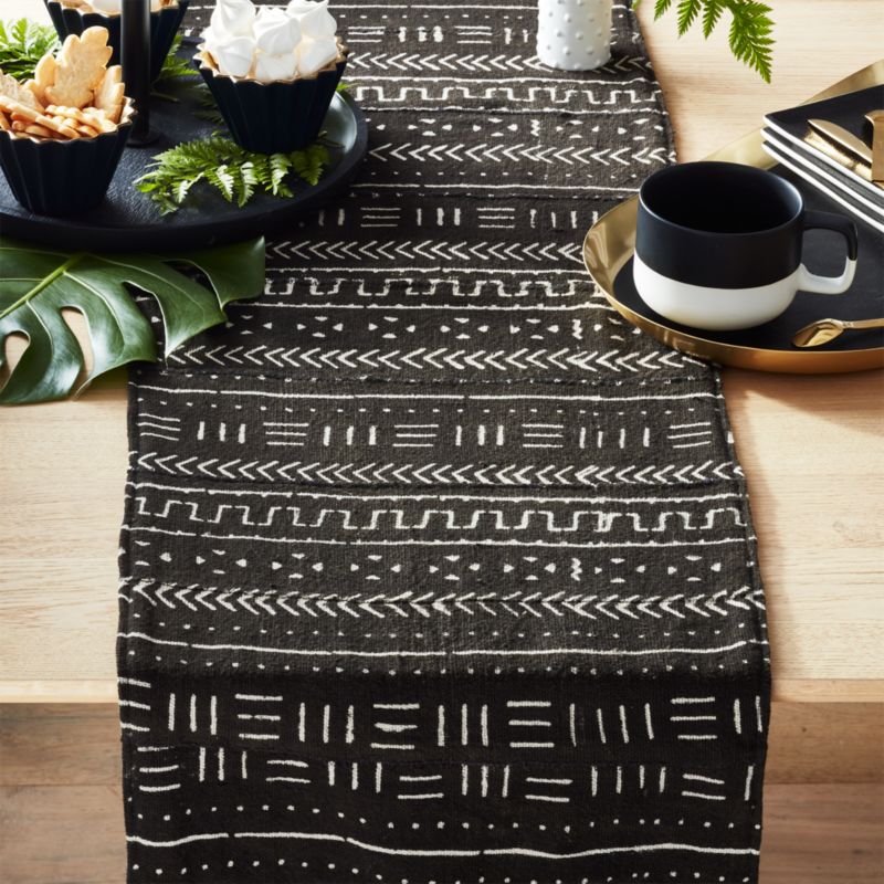 black table runner