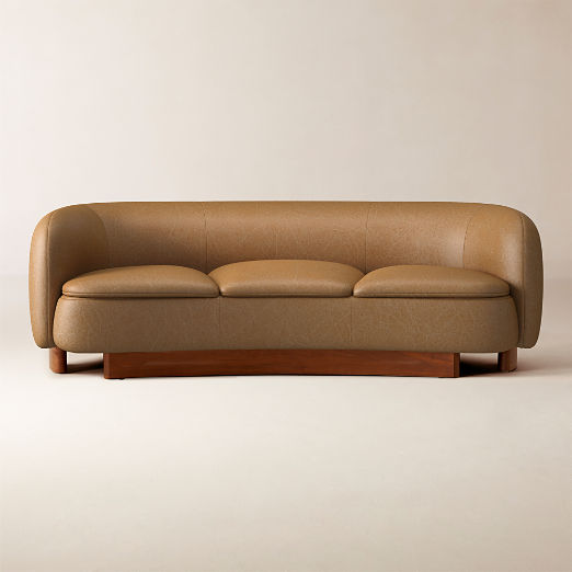 Muir 90" Leather Sofa Bello Saddle