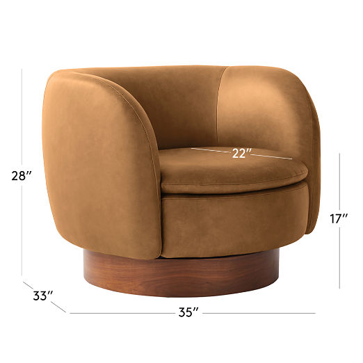 Muir Brown Leather Swivel Chair