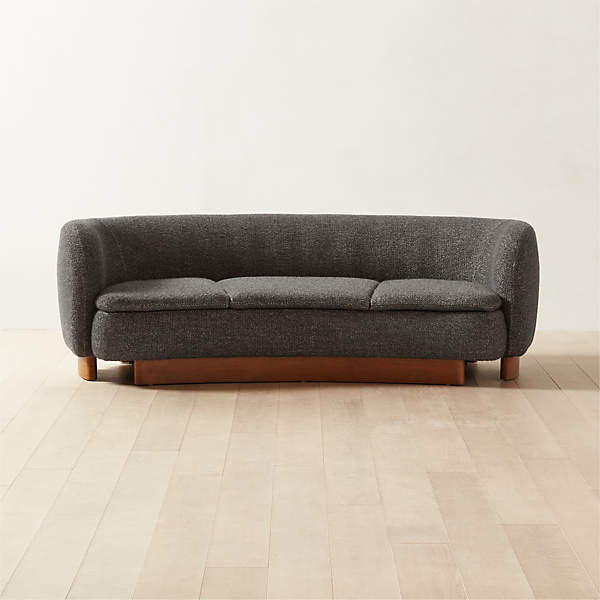 Muir Grey Woven Curved Sofa By Lawson