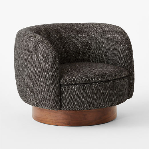 Muir Grey Woven Swivel Chair