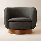 Muir White Boucle Swivel Chair