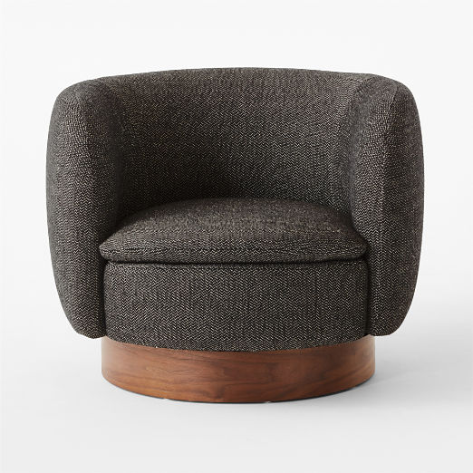 Muir Grey Woven Swivel Chair