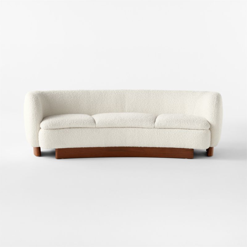 Muir 90" Curved White Boucle Sofa - image 6 of 12