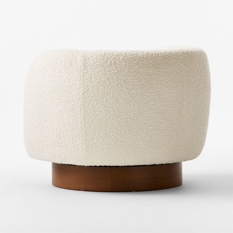 Muir White Boucle Swivel Chair - image 9 of 10