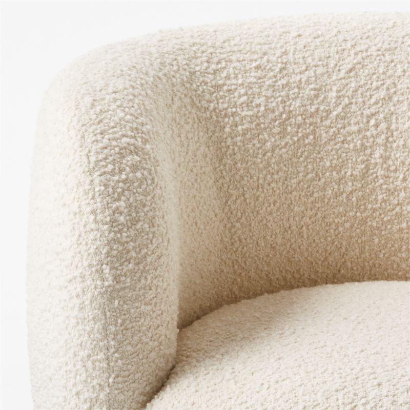 Muir White Boucle Swivel Chair - image 10 of 10