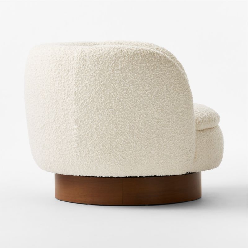 Muir White Boucle Swivel Chair - image 8 of 10