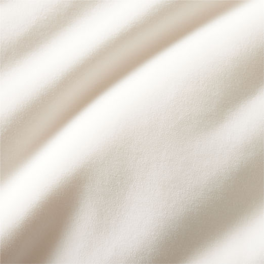 Muna Warm White Washed TENCEL™ Solid Full/Queen Duvet Cover