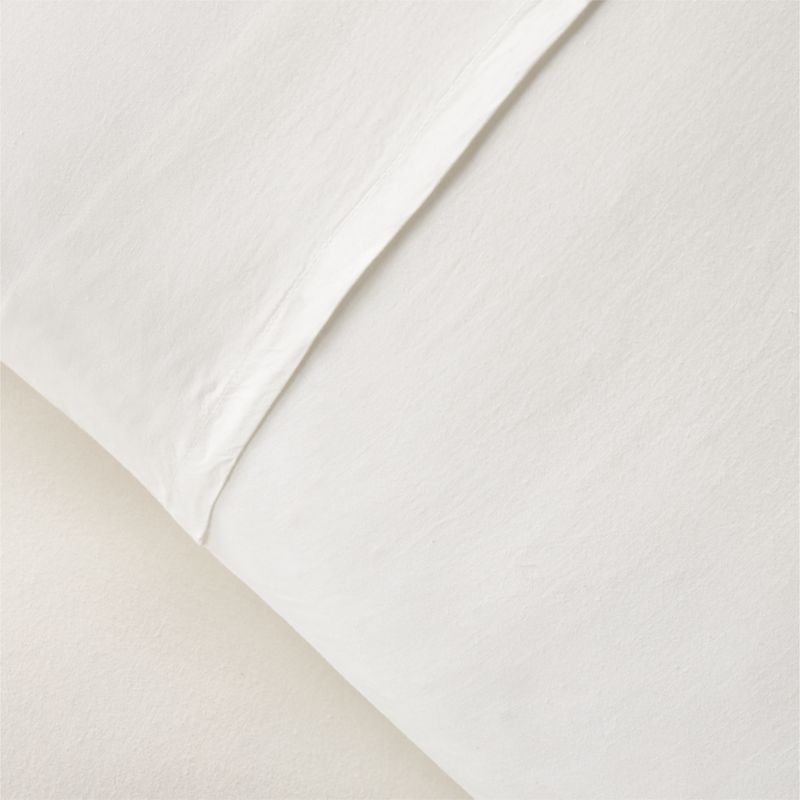 Muna Warm White Washed TENCEL™ Solid King Pillow Shams Set of 2 - image 2 of 5