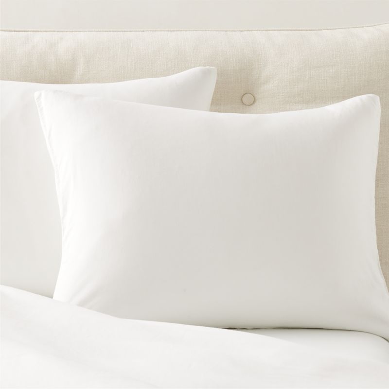 Muna Warm White Washed TENCEL™ Solid King Pillow Shams Set of 2 - image 1 of 5