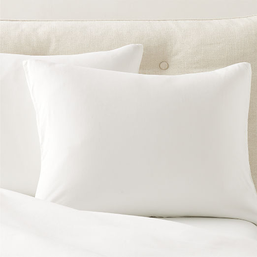 Muna Warm White Washed TENCEL™ Solid Standard Pillow Shams Set of 2