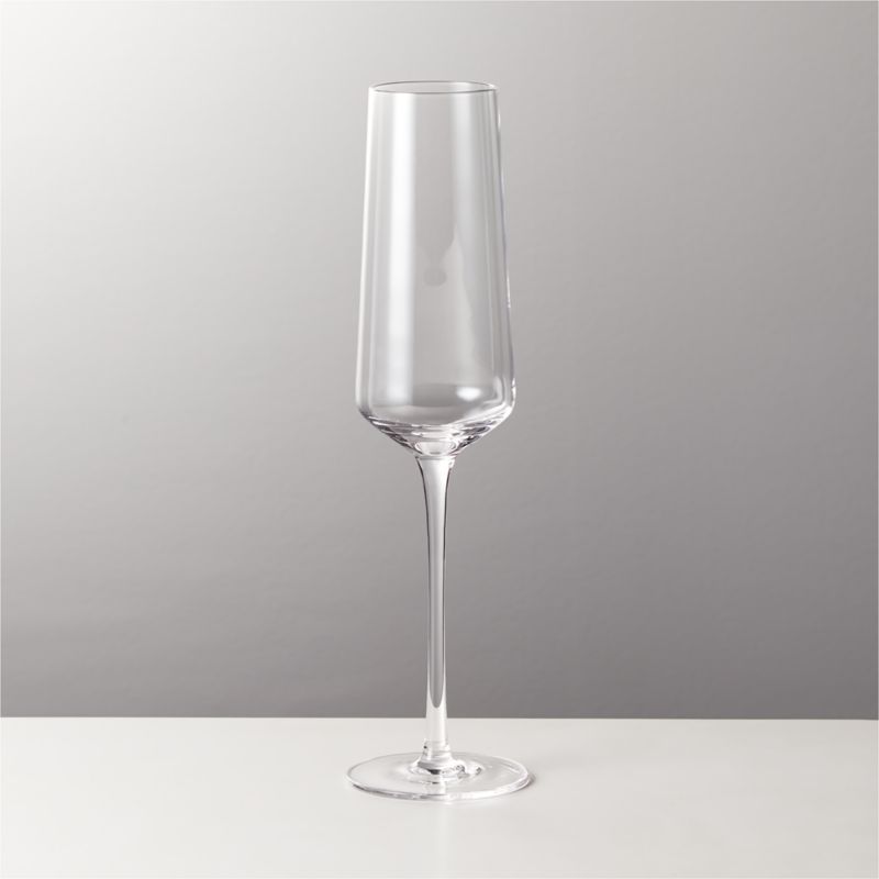 Crystal Champagne Stem Flutes, Set of 6 - Hudson Grace