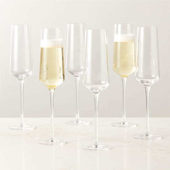 Muse Glass Champagne Flute Set of 6