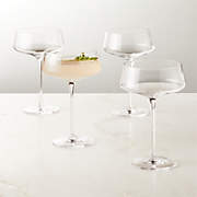 Muse Coupe Cocktail Glass Optic Set of 4 + Reviews | CB2