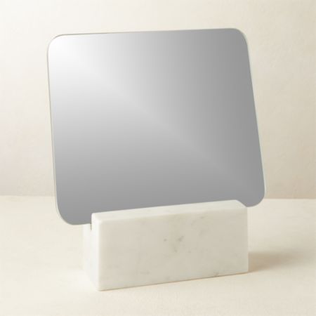 Muse White Marble Vanity Mirror Reviews Cb2