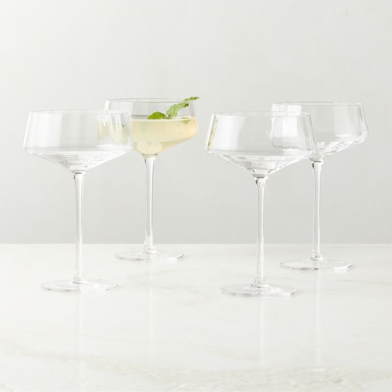 Muse Optic Fluted Coupe Glasses Set of 4 - image 0 of 3