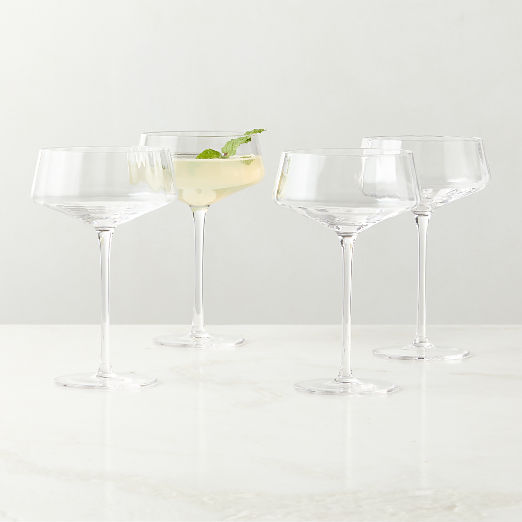 Muse Optic Fluted Coupe Glasses Set of 4