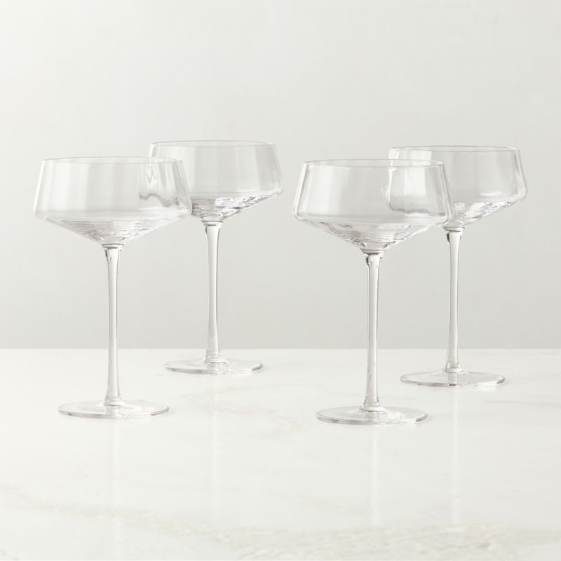 Muse Optic Fluted Coupe Glasses Set of 4 - image 1 of 3