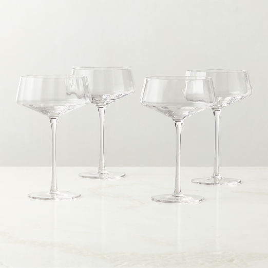 Muse Optic Fluted Coupe Glasses Set of 4