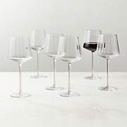 Muse Optic Fluted Red Wine Glasses Set of 6 + Reviews | CB2