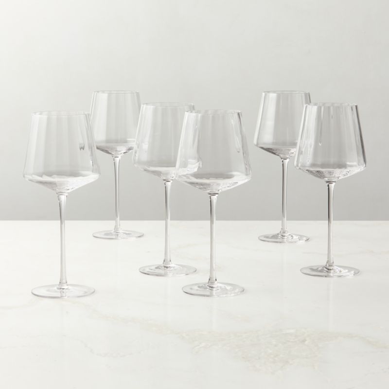 Muse Optic Fluted Red Wine Glasses Set of 6 - image 1 of 3