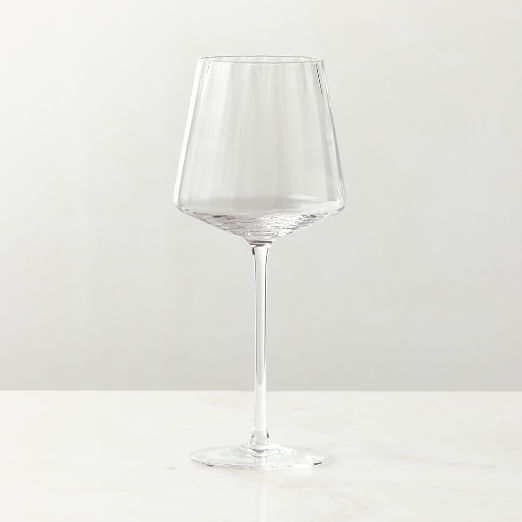 Muse Optic Fluted Red Wine Glasses Set of 6