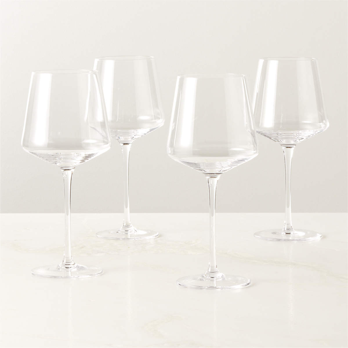 CB2 Muse Modern White Wine Glass Set of 4