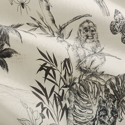 Midnight Jungle Linen Full/Queen Duvet Cover