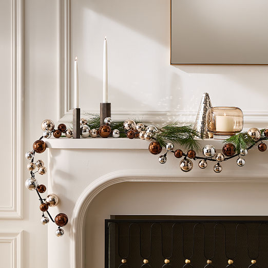 Mixed Metallic Ball Holiday Garland 72"