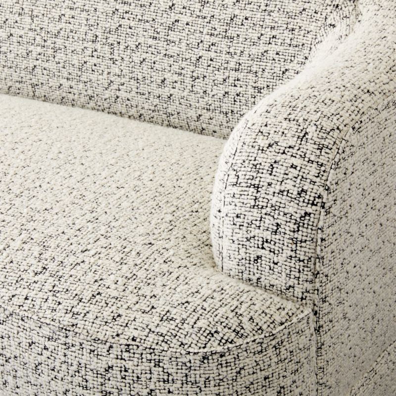 Mylene 97" Black and White Boucle Curved Sofa by goop - image 9 of 9