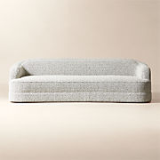 Mylene 97" Black and White Boucle Curved Sofa by goop